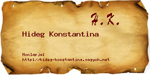 Hideg Konstantina névjegykártya